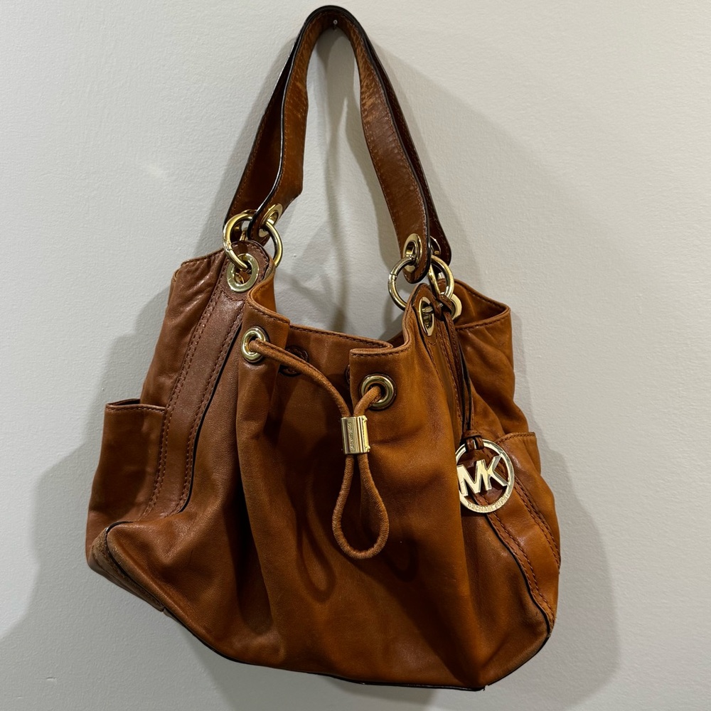 Michael Kors Tan Leather Shoulder Bag